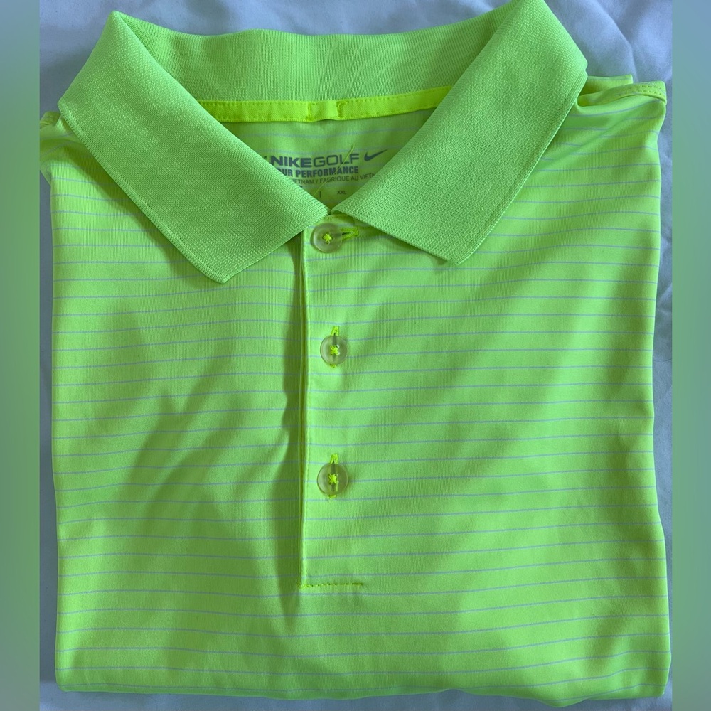🔥RARE / Nike GOLF DRI-FIT Polo 585748-702 Men's SIZE 2XL/XXL COLOR LEMON YELLOW